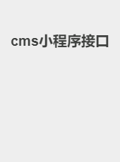 cms小程序接口-admin